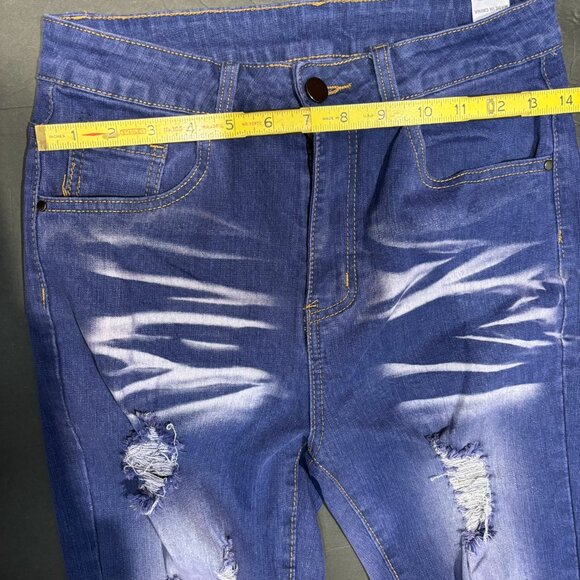 Men’s Purple Distressed Street Style Jeans – Size 28 NWT - Picture 3 of 7